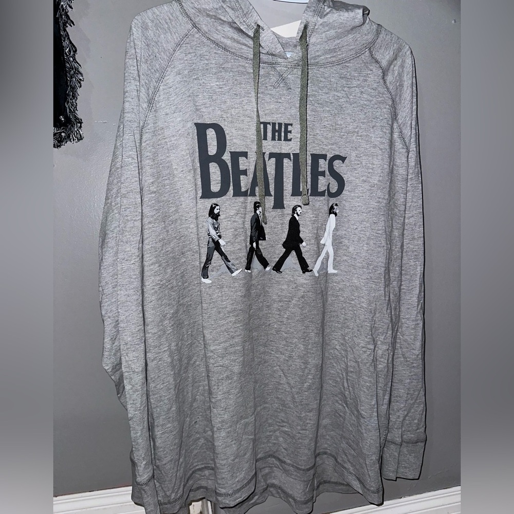 The Beatles grey long sleeve hooded shirt